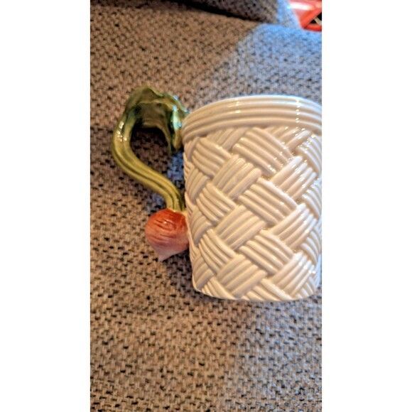 Set of 4 Fitz & Floyd Vegetable Garden Basket Mugs Different Veggies Mint in Box - Picture 5 of 12